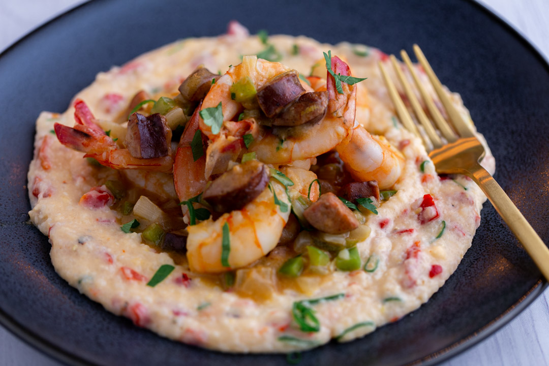 Shrimp and Pimento Cheese Grits